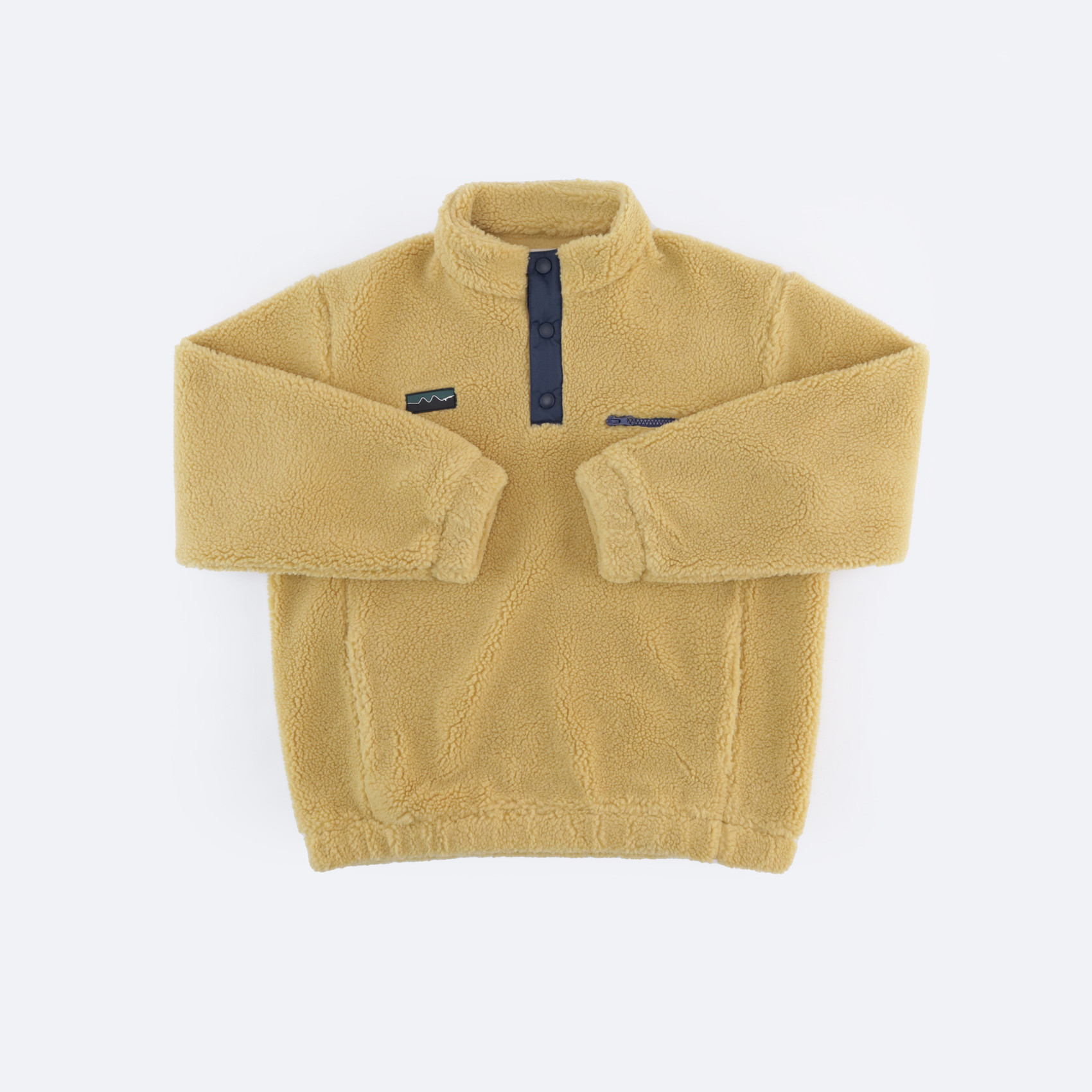 Флиска Magamaev Turbofleece button (mustard/navy) артикул: - купить в магазине Дайс