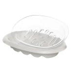 Мыльница открытая двухсекционная белая