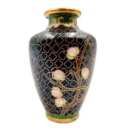 Старинная вазочка Китай ветка сакуры в технике Cloisonne (Клуазоне) Китай. Первая половина XX в