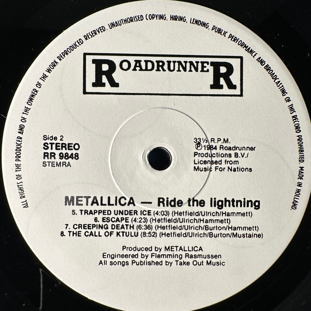 Metallica- Ride The Lightning (Европа)