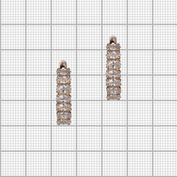 "Каритера" серьги  в золотом покрытии из коллекции "Runway" от Jenavi с английским замком