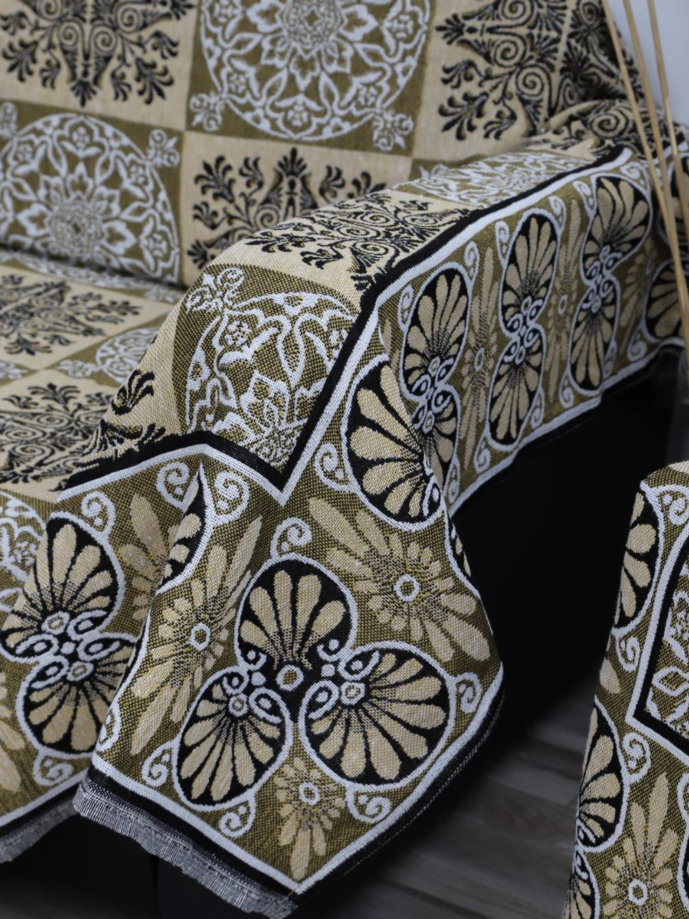 Накидки на диван и кресла комплект, комплект покрывало 200х210 и 2 дивандека для кресла 65х198