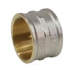 Муфта латунь никель Ду 32 (1 1/4") ВР/ВР 9018 ГОСТ 32585-2013 Aquasfera 9018-04