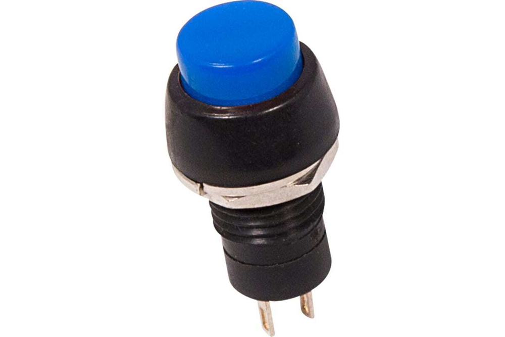 Выключатель-кнопка REXANT 250v 2а (2с) on-off синяя micro (pbs-20а) 36-3071