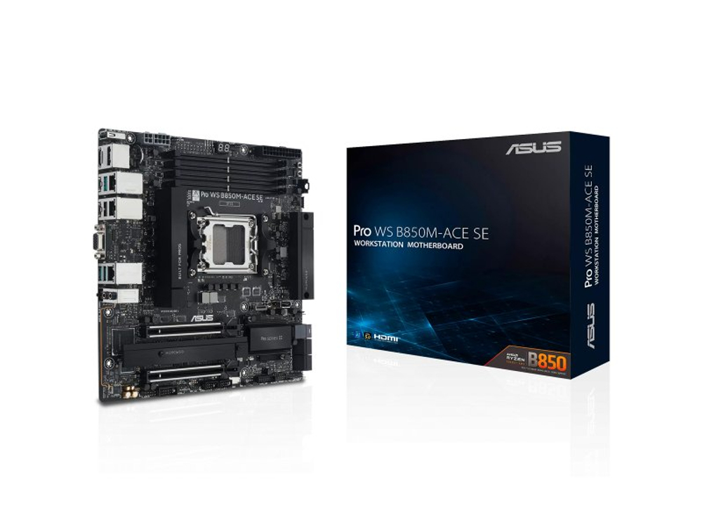 Материнская плата Asus Pro WS B850M-ACE SE, Socket AM5, AMD B850, mATX, RTL [90MB1MN0-M0EAY0]