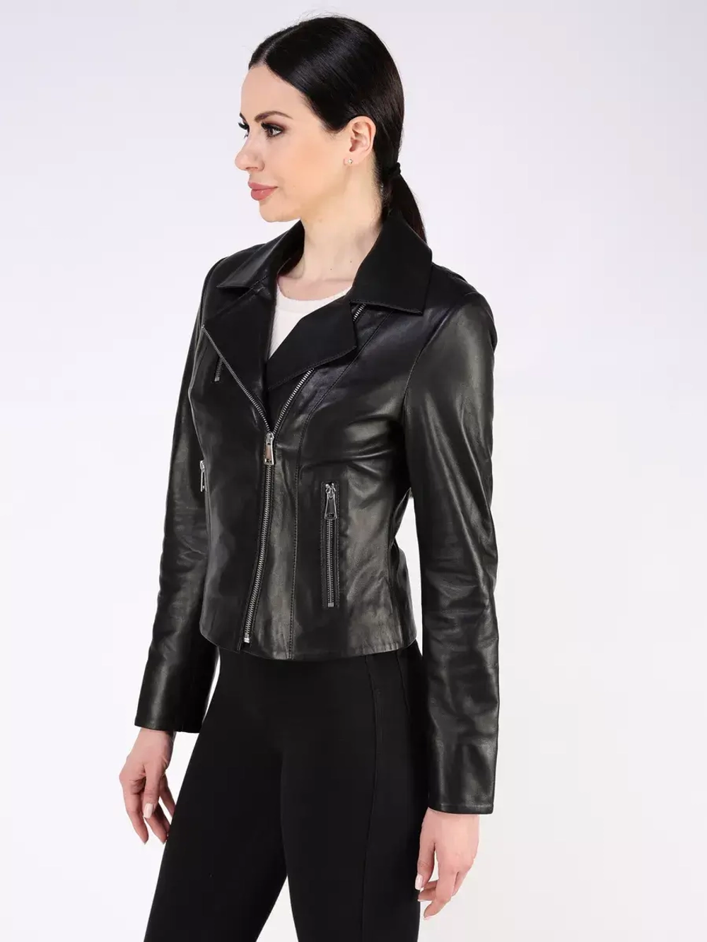 Кожаная куртка демисезонная косуха