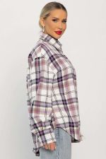 Рубашка оверсайз Дарика (бело-сиреневая) Б14253-30М LT Collection