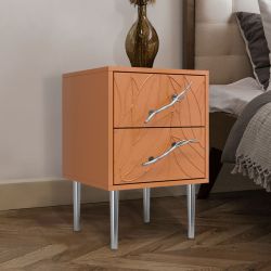 Тумба Арт Колор leaves Стайл Сильвер Томленый оранжевый