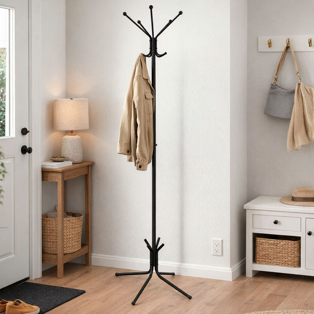 Вешалка напольная "Луч 5" черная