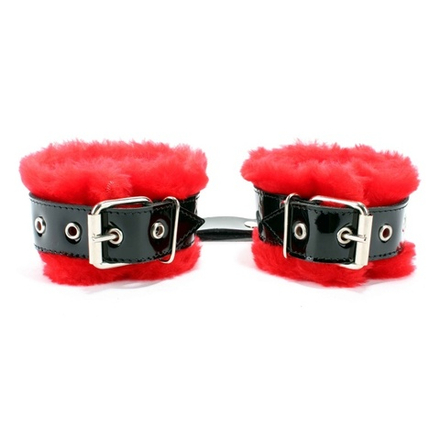 Наручники с красным мехом BDSM Арсенал