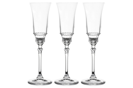 Набор из 6-ти хрустальных бокалов для шампанского Aida LR-066, 150 мл, прозрачный