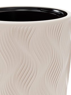 Кашпо для цветов напольное 42 л. (со вставкой 10 л.) бежевое (8887)