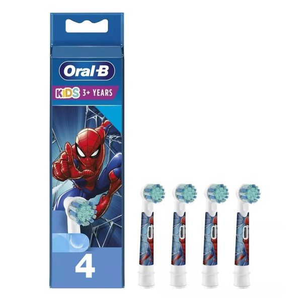 Насадка для зубных щеток Braun Oral-B Kids EB10S 4K Spiderman 4 шт