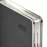 Ежедневник датированный 2025 А5 148х218 мм GALANT "Infinity Silver", под кожу, серый, 115724