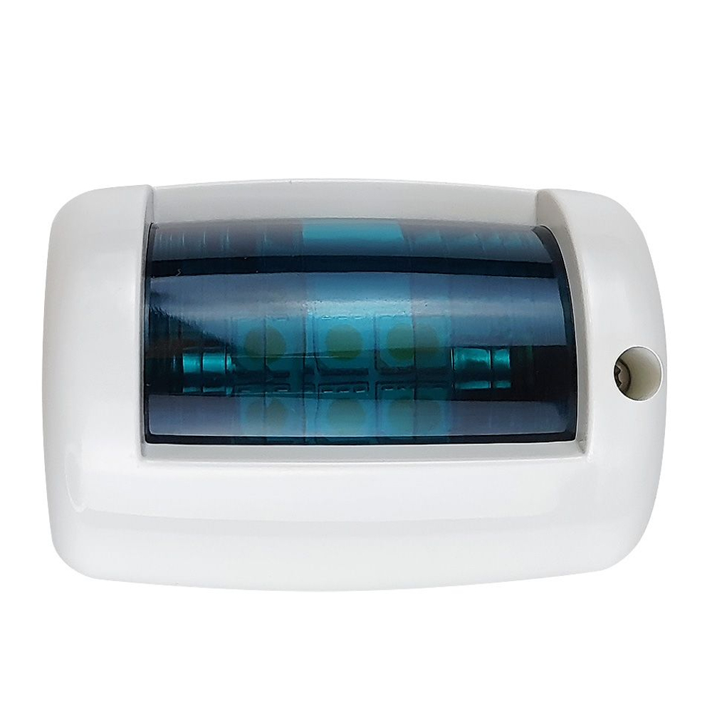 Навигационный огонь светодиодный зеленый, белый корпус, 59х42х43 мм (10269214)