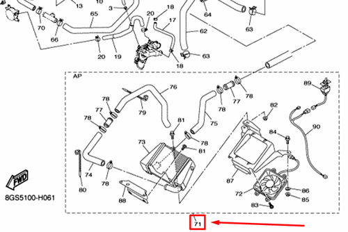 8GS-W1246-01-00 RADIATOR KIT ASSY, WATER