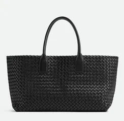 Cabat сумка-тоут Bottega Venetta Intrecci, чёрная