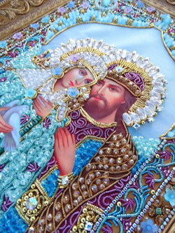 И-26а Набор для вышивания хрустальными камнями Святые Петр и Феврония (мал.)