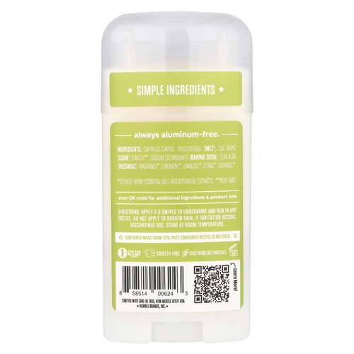 Humble Brands, Дезодорант без алюминия, бергамот и имбирь, 70 г (2,5 унции)