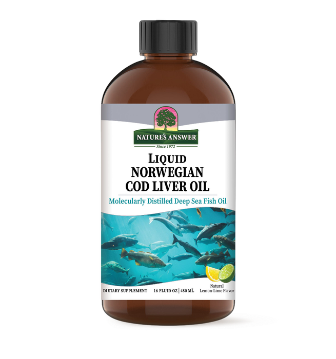 Масло печени трески, Nature&#39;s Answer Norwegian Cod Liver Oil, 480 мл