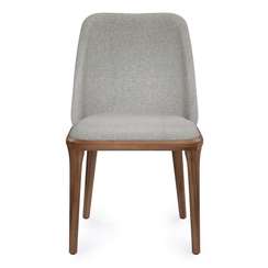 Стул Bruno, бежевый, ножки орех