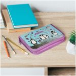 Пенал 1 отделение, 190*115 ArtSpace "Penguins", ламинированный картон, фольга