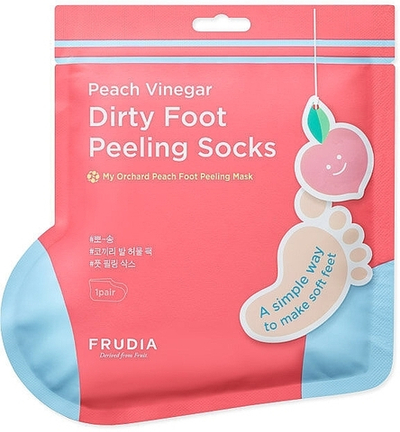 Frudia Маска-носочки для педикюра с ароматом персика - My orchard peach foot peeling mask