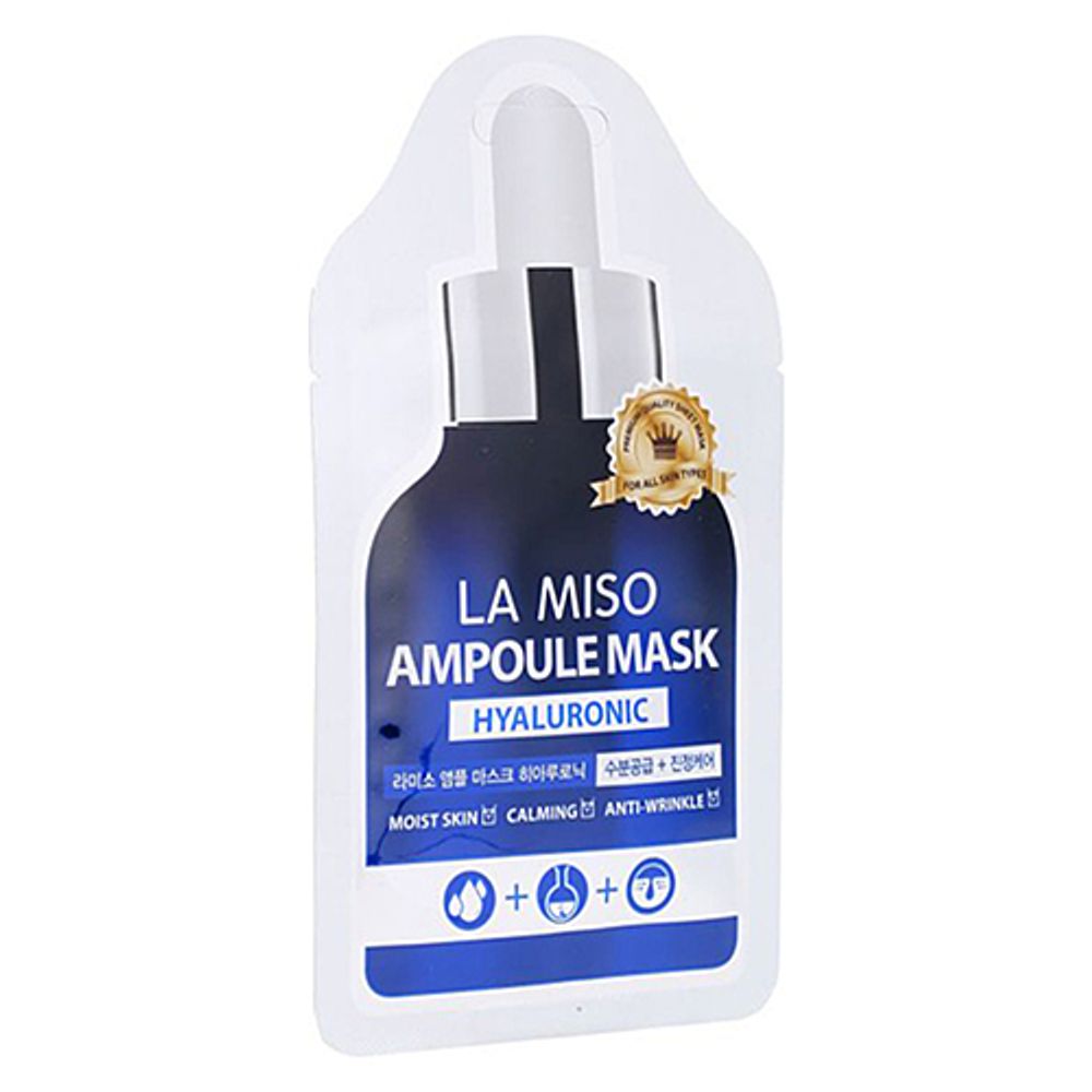 La Miso Маска ампульная с гиалуроновой кислотой - Hyaluronic acid ampoule mask, 25г