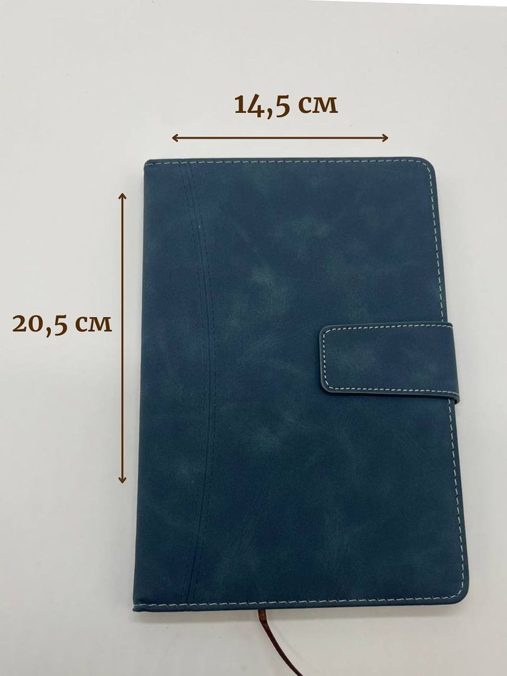 Блокнот с магнитной застежкой A5 96 листов темно-бирюзовый (462-3-xD07)