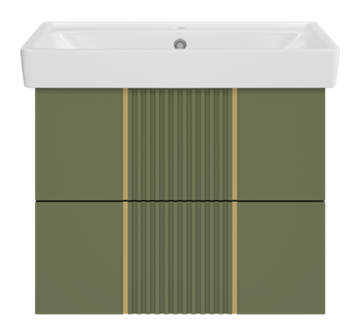 Тумба под раковину Brevita Vega 70 подвесная (зеленая)