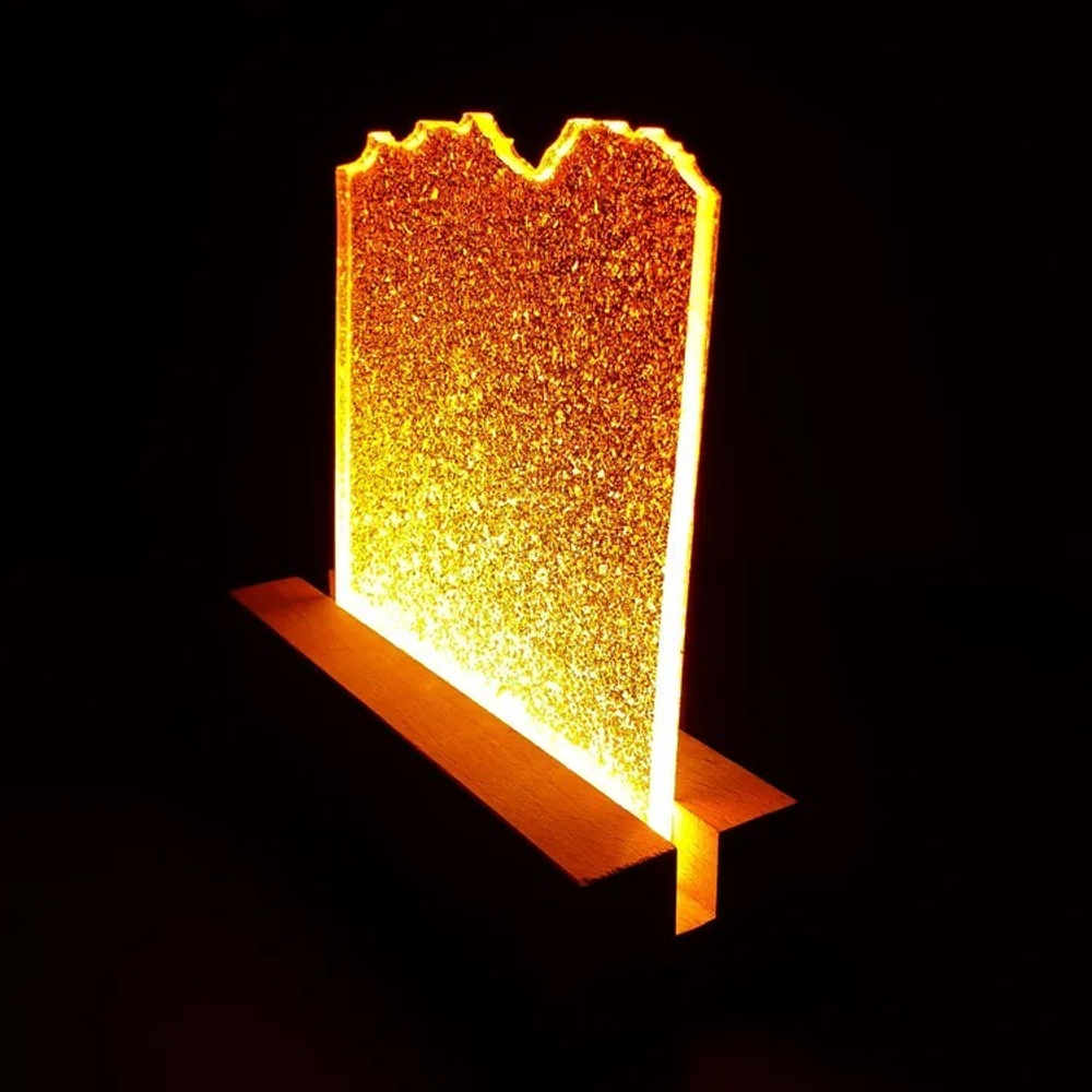 Подставка для изготовления светодиодного 3D светильника-прямоугольная 15 см
