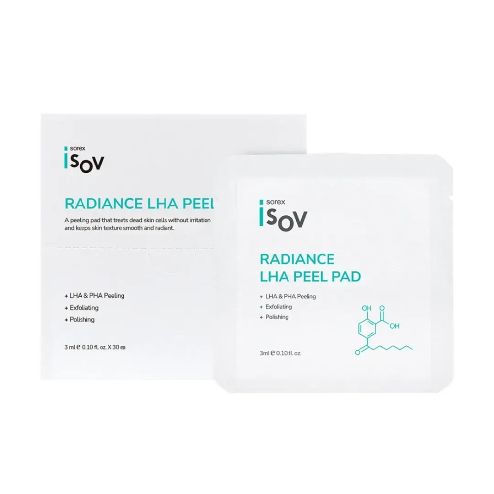 Пилинг пэды для лица с кислотами ISOV Radiance LHA Peel Pad, 30 шт