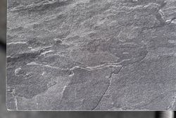 "Венето" обеденная группа на 6 персон со стульями "Милан", каркас темно-серый, роуп темно-серый