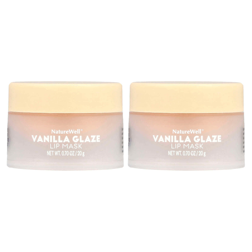 Naturewell, Увлажняющая маска для губ, ванильная глазурь, 2 шт. В упаковке, 20 г (0,70 унции)