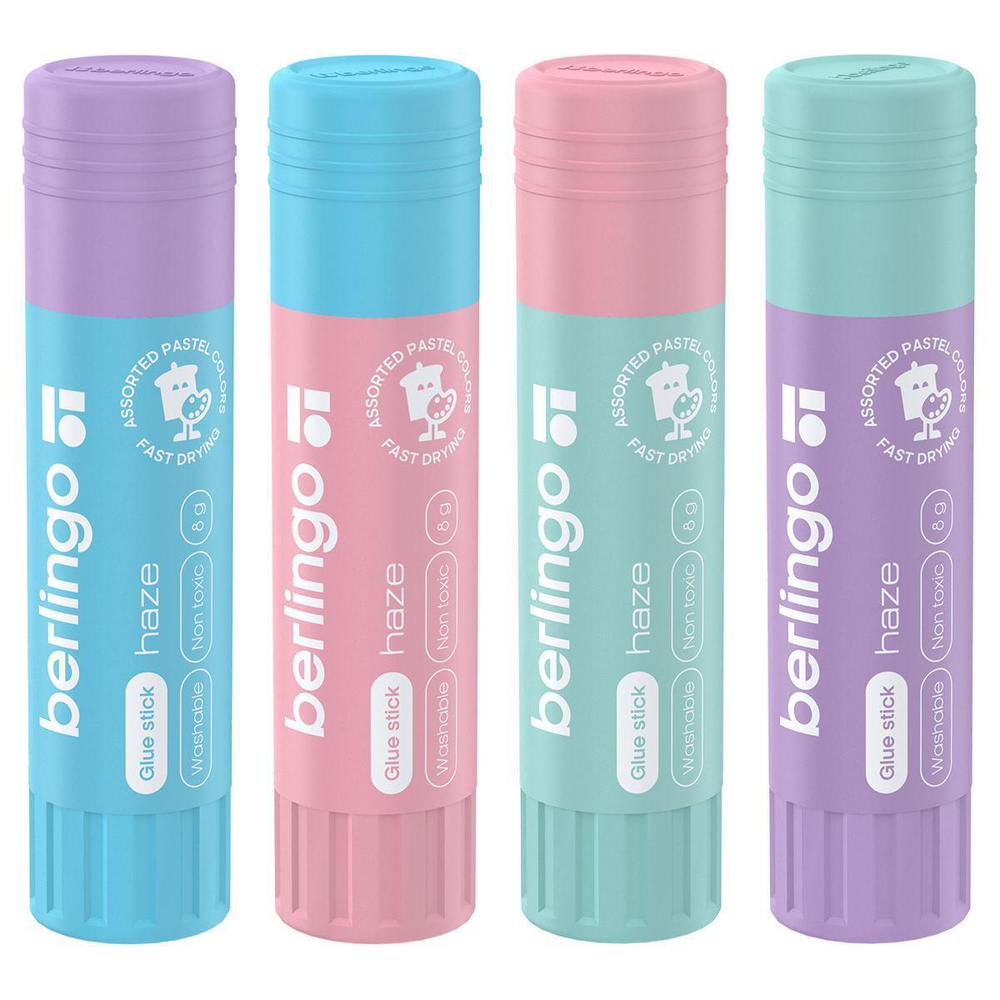 Клей-карандаш 08г, ПВП "Haze" (Berlingo)