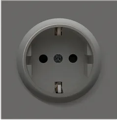 Donel R98 матовый шоколад накладка для розетки Schuko с заземлением, со шторками 16A 250 В~,серия DA