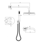 Душевая система встраиваемая Milacio Ultra MCU.150.MB чёрный матовый