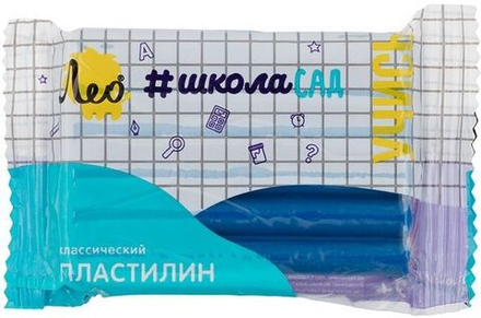 Пластилин классический 50 гр "Учись" синий