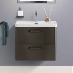 Тумба с раковиной BelBagno DUE-500-2C-SO-GM-P оружейная сталь