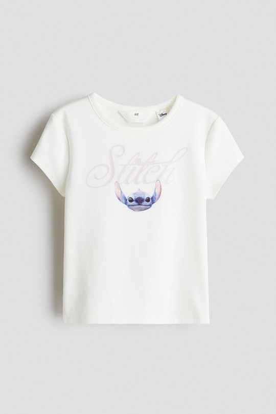 H&M Футболка с принтом, белый