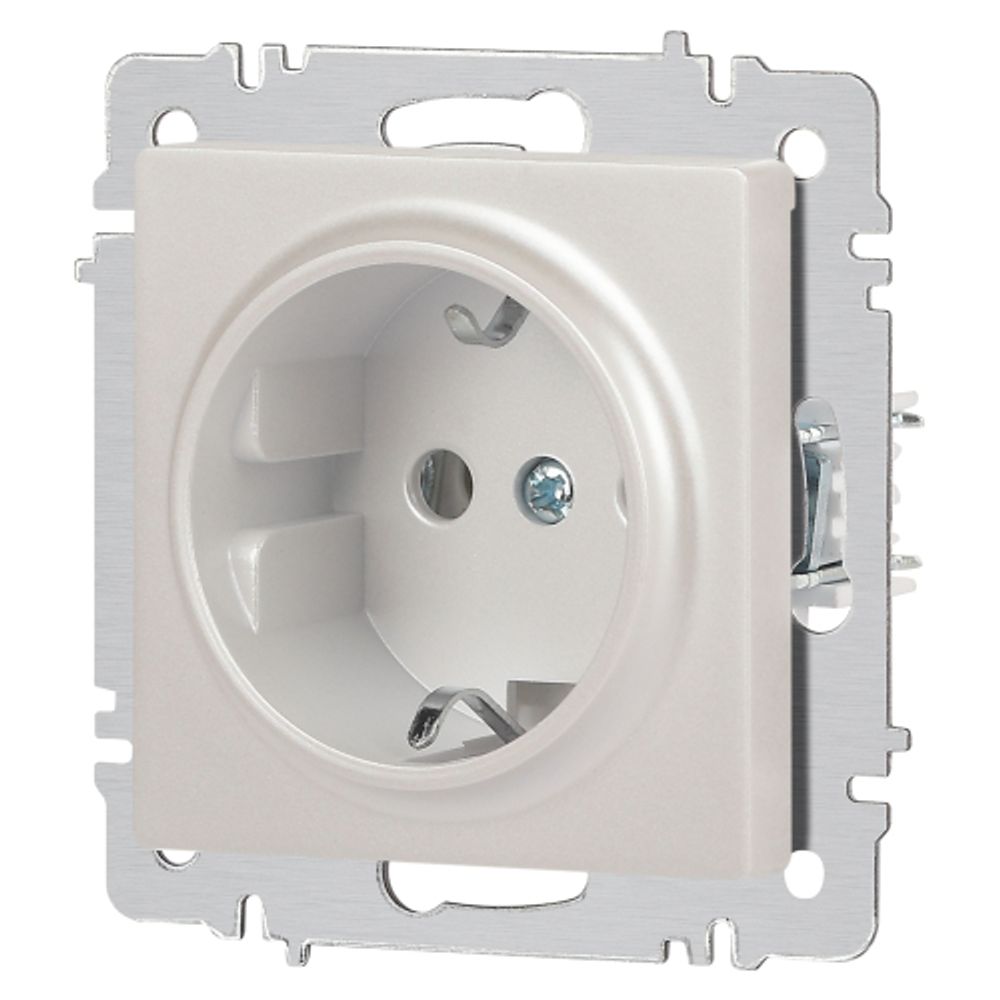 Розетка Intro Accent 6-202-06 2P+E Schuko 16А-250В IP20 СУ AL/CU перламутр | Intro