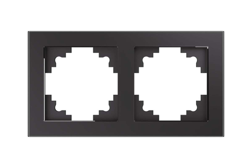 STEKKER Катрин Рамка 2 мест. стекло графит GFR00-7002-06 39540