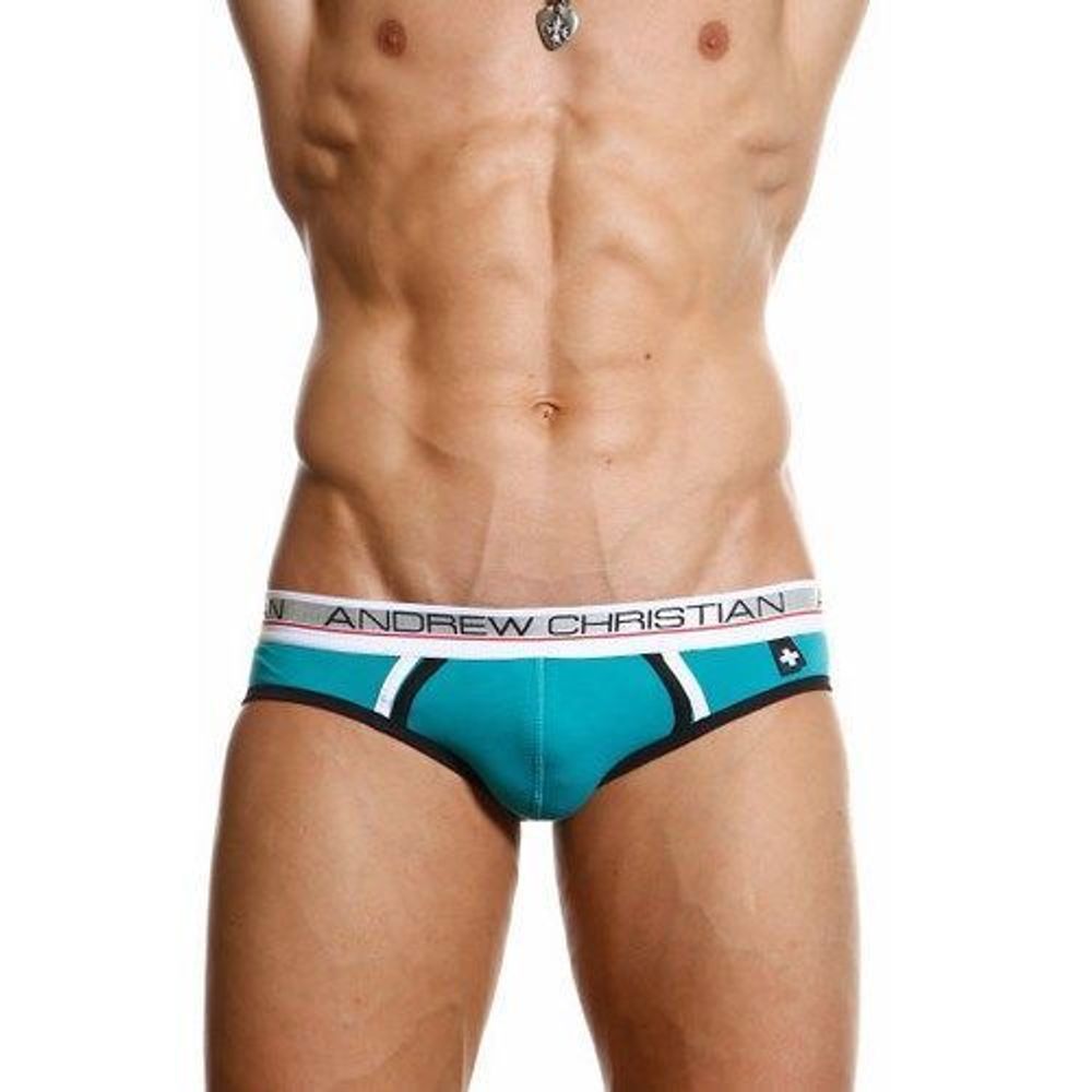 Мужские трусы брифы изумрудные Andrew Christian Ace Brief  Emerald AC3-M077