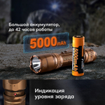 Тактический фонарь Fenix TK20R UE, металлический песок