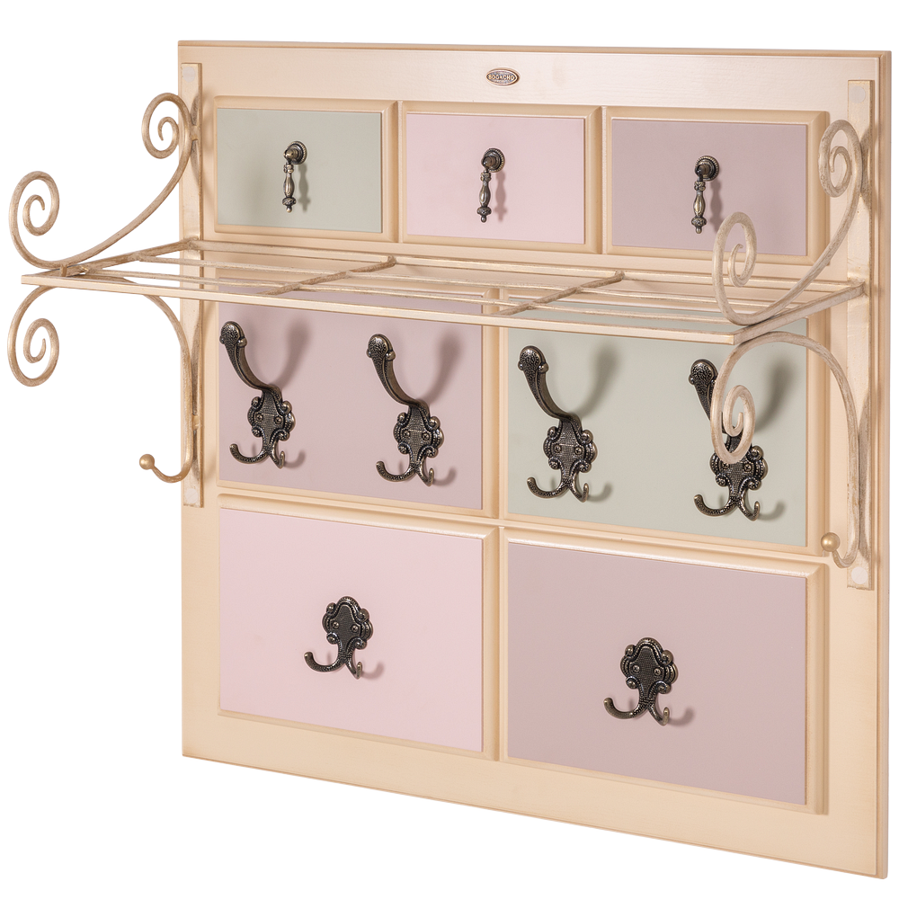 Вешалка настенная Пандора 2 Айвори Акварель