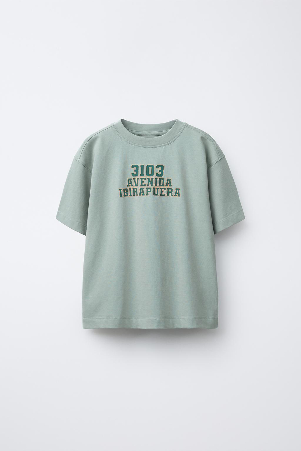 ZARA СПОРТИВНАЯ ФУТБОЛКА, ЗЕЛЕНОВАТО-СИНИЙ