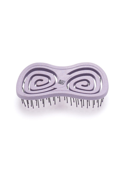 DBEF35-Violet Щетка Dewal Beauty серия "Eco-Friendly", массажная, с нейлоновым штифтом, форма бабочк