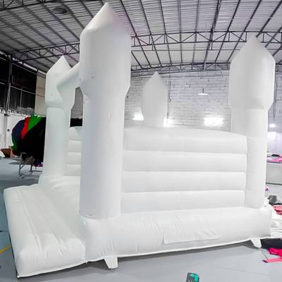 Белоснежный надувной батут - фотозона и реквизит для свадебных торжеств и праздников, 4*4*2,75 м