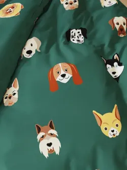 Наволочка комплект 2шт перкаль Сказка "Dogs " 30х30 см на молнии