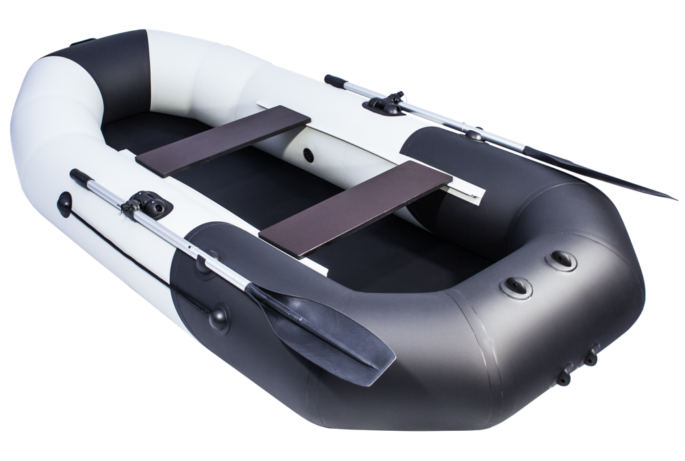 Лодка ПВХ Мастер Лодок Таймень NX270 "Комби" Св.Серый / Чёрный